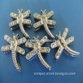 Compet Wholesale Rhinestone 10mm Dragonfly Slide Charms with Zinc Alloy Material